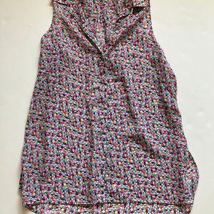 WOMEN'S MULTI COLOR SLEEVELESS SHIRT